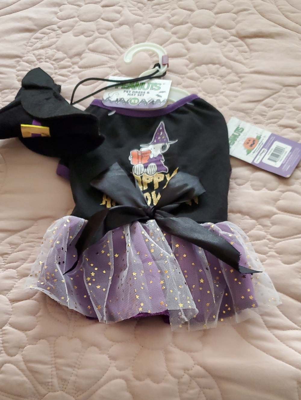 Peanuts Black and Purple Witch Puppy Halloween Costume